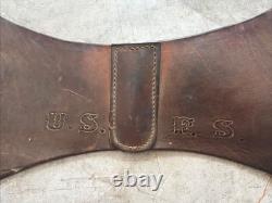 Antique US Forest Service Leather Saddle Bags Early 1900's McClellan Style RARE