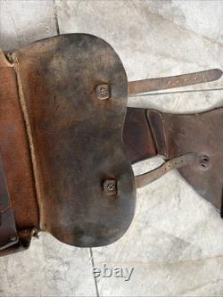 Antique US Forest Service Leather Saddle Bags Early 1900's McClellan Style RARE Antique US Forest Service Leather Saddle Bags Early 1900's McClellan Style RARE