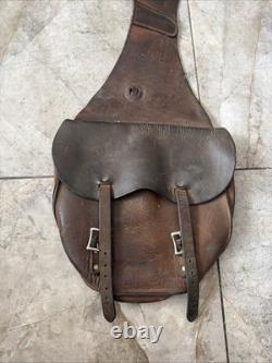 Antique US Forest Service Leather Saddle Bags Early 1900's McClellan Style RARE