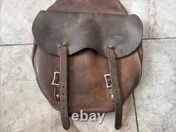 Antique US Forest Service Leather Saddle Bags Early 1900's McClellan Style RARE
