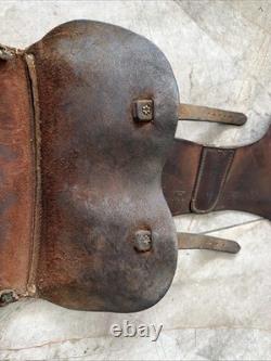 Antique US Forest Service Leather Saddle Bags Early 1900's McClellan Style RARE
