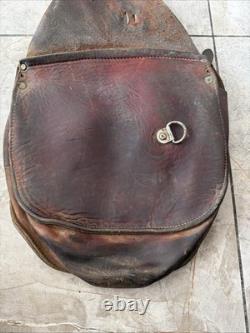 Antique US Forest Service Leather Saddle Bags Early 1900's McClellan Style RARE