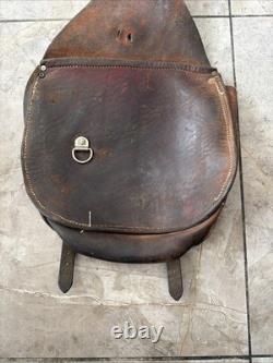Antique US Forest Service Leather Saddle Bags Early 1900's McClellan Style RARE