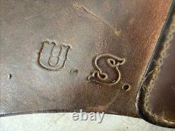 Antique US Forest Service Leather Saddle Bags Early 1900's McClellan Style RARE