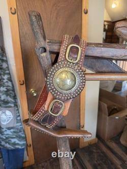 Antique Utah Saddle Co Gun Belt With Knife Sheath