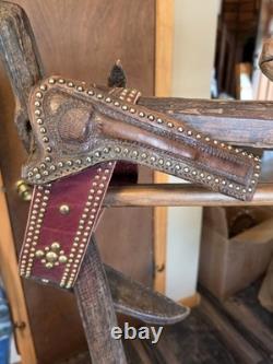 Antique Utah Saddle Co Gun Belt With Knife Sheath