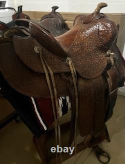 Antique Vanco Western Saddle 13 Rare Collector's Find