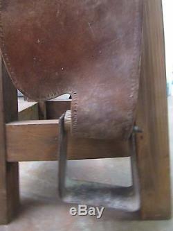 Antique Vaquero Saddle #1-Old Mexican-Western-Rustic-Cowboy-Leather-Western