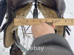 Antique/Vintage 14.5 Texas Tanning / TexTan slick seat roping saddle