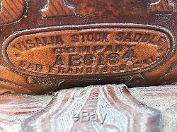 Antique Visalia Saddle & Stock Company Custom Ordered Western Cowboy Saddle