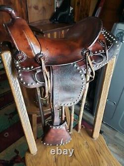 Antique Western Dots Pony Miniature Horse Saddle, Rare Find