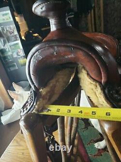 Antique Western Dots Pony Miniature Horse Saddle, Rare Find