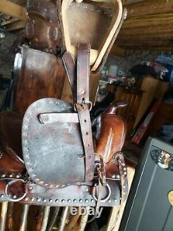 Antique Western Dots Pony Miniature Horse Saddle, Rare Find