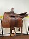 Antique Western Equestrian Side Saddle Leather Tooled Buckstitched Handmade