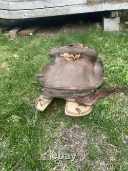 Antique Western Horse Saddle From Farm Wyoming Working Ranch, Vintage Cowboy