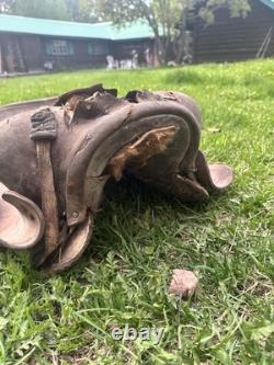 Antique Western Horse Saddle From Farm Wyoming Working Ranch, Vintage Cowboy