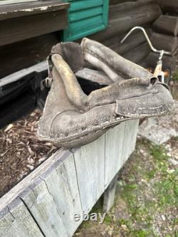 Antique Western Horse Saddle From Farm Wyoming Working Ranch, Vintage Cowboy