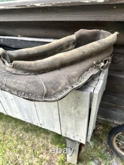 Antique Western Horse Saddle From Farm Wyoming Working Ranch, Vintage Cowboy