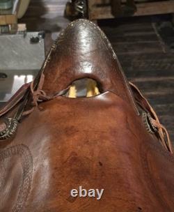 Antique Western Long Distance Saddle 13.5 Inch Seat Made 1870-1910