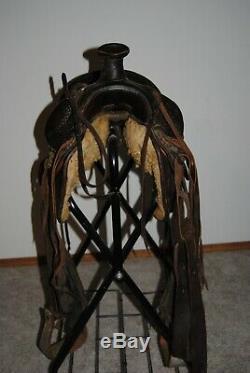 Antique Western Saddle 1934 Miles City MT AL Furstnow