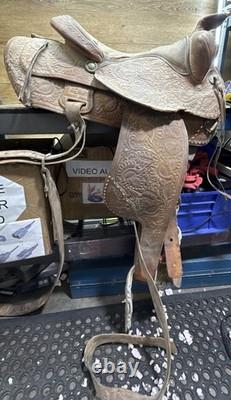 Antique Western Saddle For Restoration or Decor
