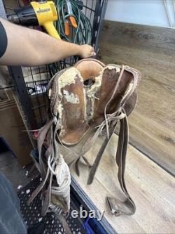 Antique Western Saddle For Restoration or Decor