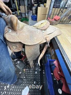 Antique Western Saddle For Restoration or Decor