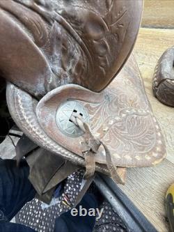 Antique Western Saddle For Restoration or Decor