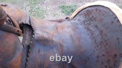 Antique Western Saddle Highback Cantle by J. C. Welcome Burns, OR Rawhide Accent