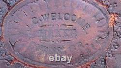 Antique Western Saddle Highback Cantle by J. C. Welcome Burns, OR Rawhide Accent