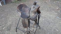 Antique Western Saddle Highback Cantle by Vale Saddlery Co. Of Vale, OR E-CMM