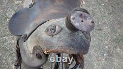 Antique Western Saddle Highback Cantle by Vale Saddlery Co. Of Vale, OR E-CMM