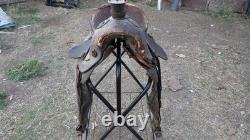 Antique Western Saddle Highback Cantle by Vale Saddlery Co. Of Vale, OR E-CMM