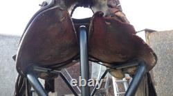 Antique Western Saddle Highback Cantle by Vale Saddlery Co. Of Vale, OR E-CMM