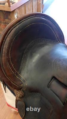 Antique Western Saddle Prescott AZ Number 27 RARE MARKED MILES CITY MONT