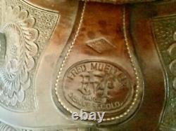 Antique Western Saddle by Fred Mueller of Denver, CO