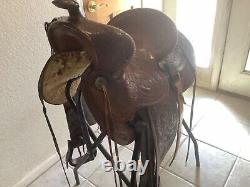 Antique Western Saddle by Fred Mueller of Denver, CO