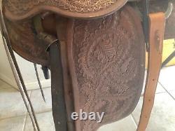 Antique Western Saddle by Fred Mueller of Denver, CO