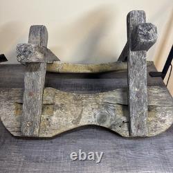 Antique Western Saw Buck X Wooden Pack Saddle Frame Mule Gold Miner Wild West