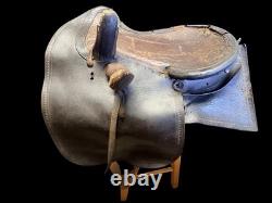 Antique Women's Side Saddle c1892 Double Pommel Western Victorian Saddle Decor