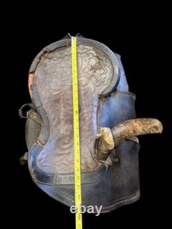 Antique Women's Side Saddle c1892 Double Pommel Western Victorian Saddle Decor