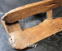 Antique Wood Burro Saddle Pack Grant Count New Mexico Hand Carved