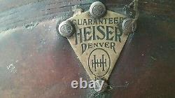 Antique triple H Heiser 14 high back formfitter, Bear trap Western cowboy saddle