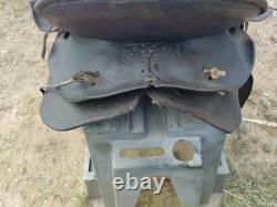 Antique western Collectible high back saddle FA Meana Brand