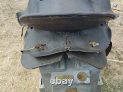 Antique western Collectible high back saddle FA Meana Brand