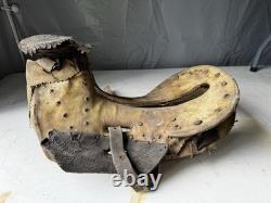 Antique wooden saddle tree Western Decor Rawhide Wrapped
