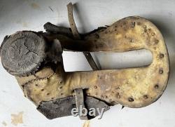 Antique wooden saddle tree Western Decor Rawhide Wrapped