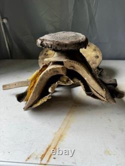 Antique wooden saddle tree Western Decor Rawhide Wrapped