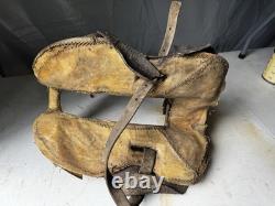 Antique wooden saddle tree Western Decor Rawhide Wrapped
