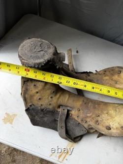 Antique wooden saddle tree Western Decor Rawhide Wrapped